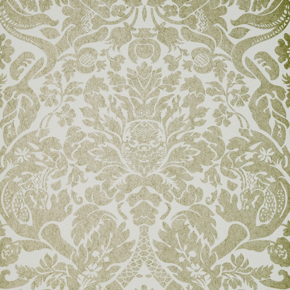 Valentina Wallpaper W0088 06 by Clarke and Clarke in Nickel